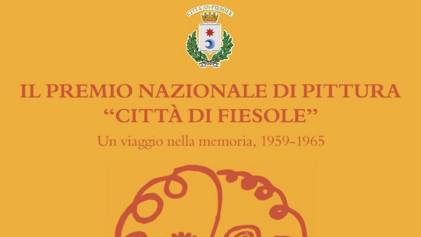 Particolare della locandina dell'inaugurazione della mostra 'Il Premio nazionale pittura "Città di Fiesole". Un viaggio nella memoria, 1959-1965', avvenuta il 9 marzo 2024