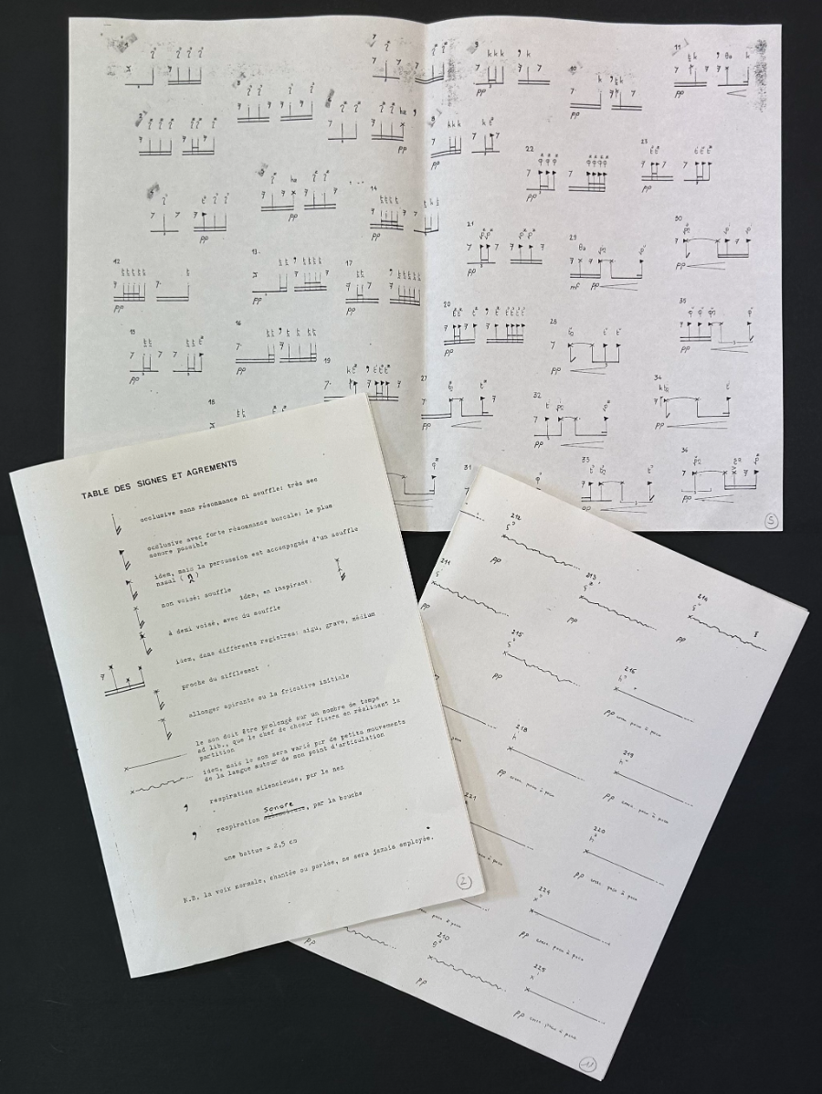 Materiale didattico distribuito dal Centro di Ricerca e di Sperimentazione per la Didattica Musicale, relativo ai corsi di composizione di coro e all'aggiornamento degli insegnanti di musica